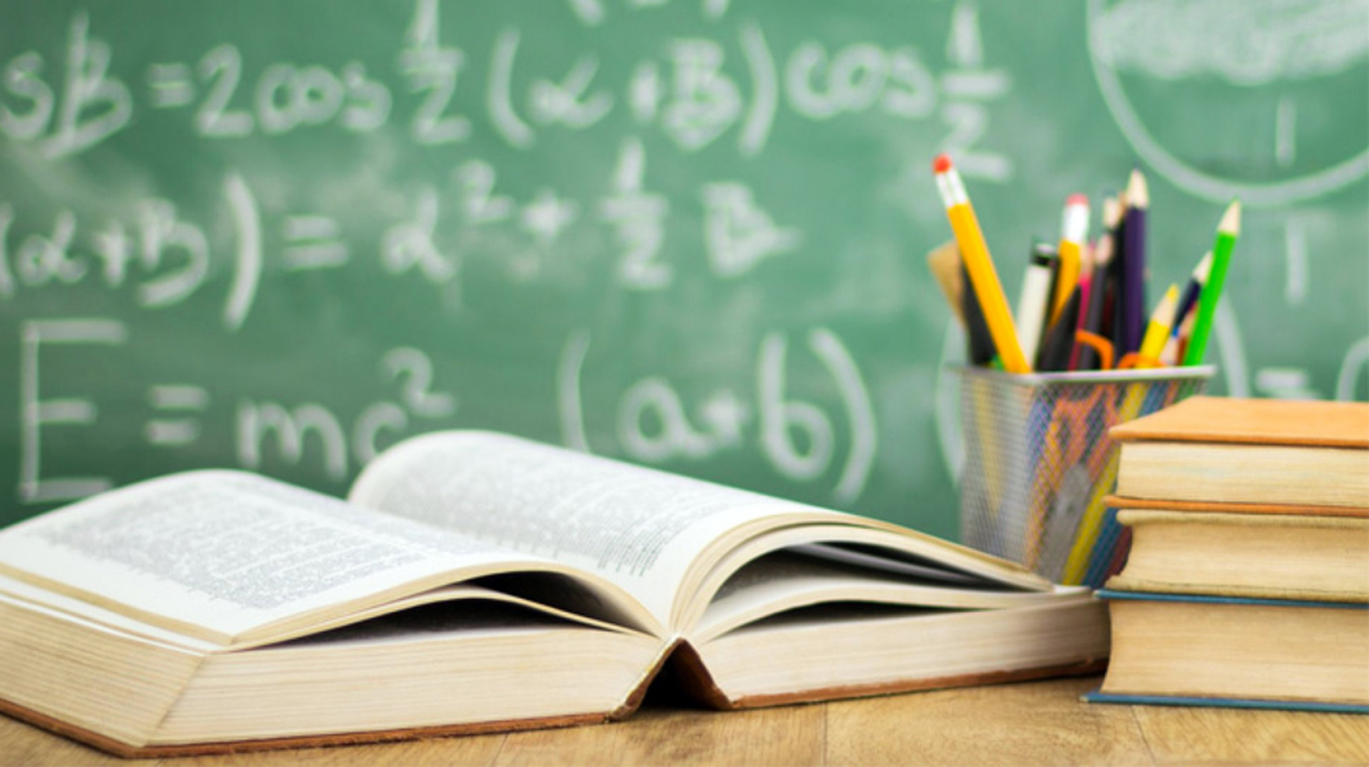Vedic maths calculations on a blackboard